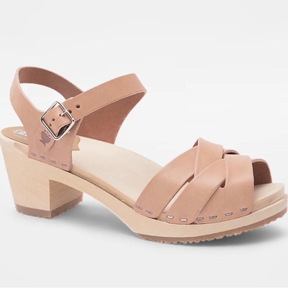 Sandgrens tan braided clogs || eu 41 Rio Grande Nude